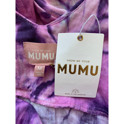 Show Me Your Mumu Weekend Mini Dress Purple Tie Dye Medium Pullover Sleeveless