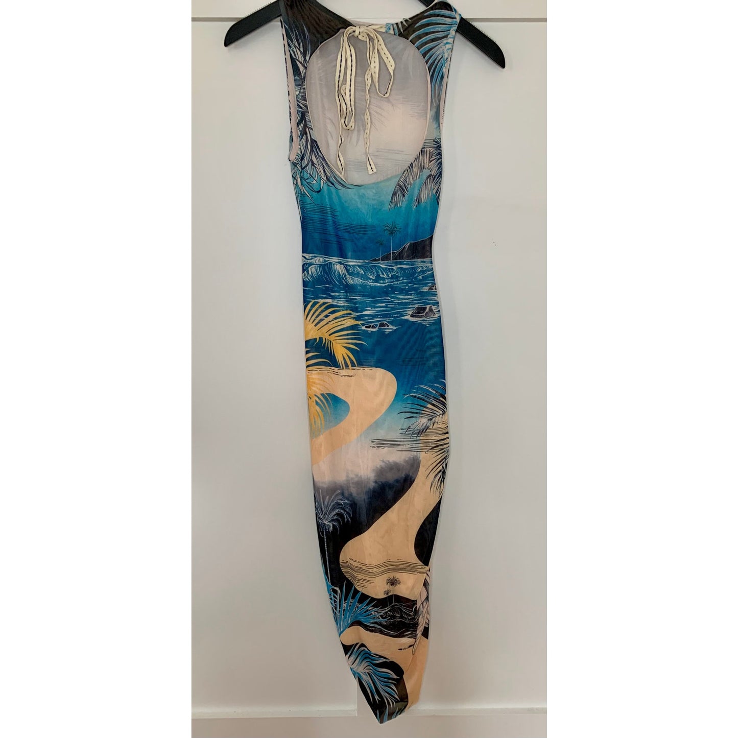 Agua Bendita Keira Shaka Maxi Dress in Multicolor Small Lined Sleeveless Stretch