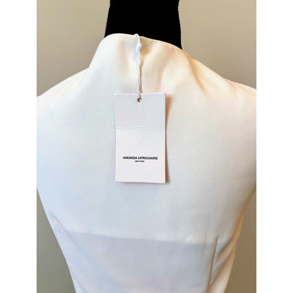Amanda Uprichard Mesha Mini Dress in‎ Ivory Size XL Sleeveless Button Front