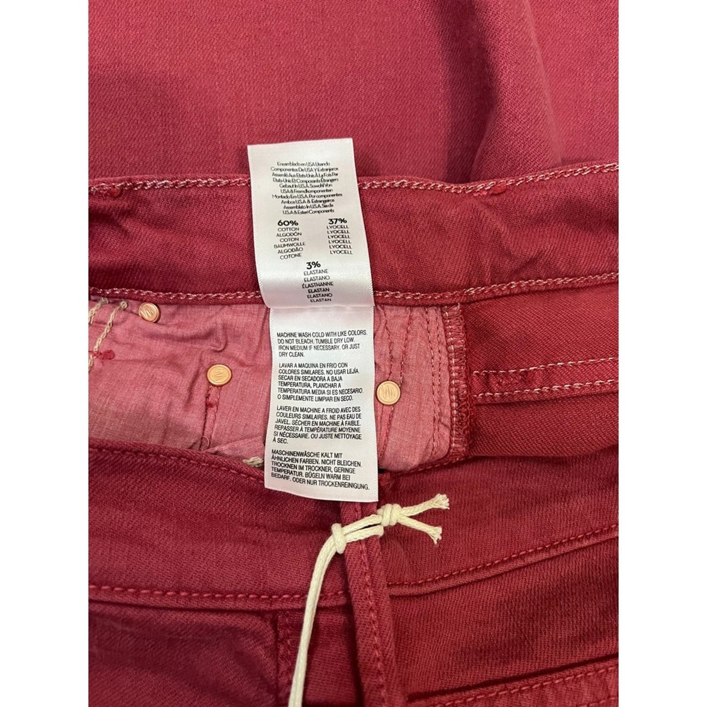 NEW NWT MOTHER Wide Leg Crop Jeans Crimson Red Size 25 Denim Flare Pants