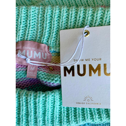 Show Me Your Mumu 3 Piece Nineties Knit Set in Pastel Dream Size M/L Striped