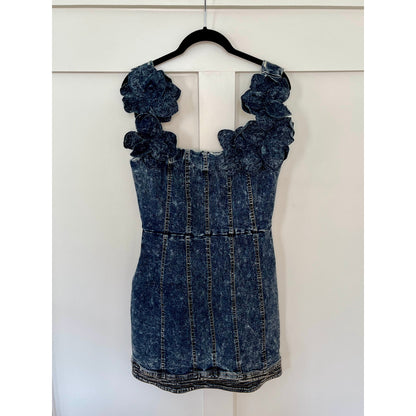NEW NWT Elliatt Camila Denim Mini Dress Blue Size Medium