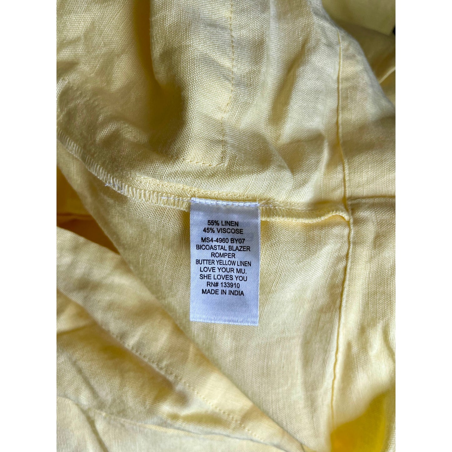 NEW Show Me Your Mumu Bicoastal Blazer Romper Butter Yellow Size Medium