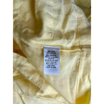 NEW Show Me Your Mumu Bicoastal Blazer Romper Butter Yellow Size Medium