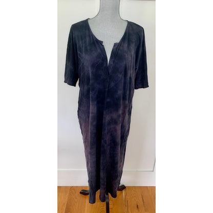 Raquel Allegra Maxi Dress in Black Size 2 Tie-Dye A-Line Boho Classic V-Neck