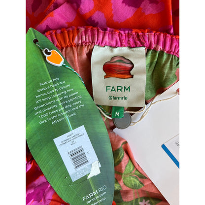 Farm Rio Romantic Garden Leopard Pop Short Cover Up Multi Size Medium
