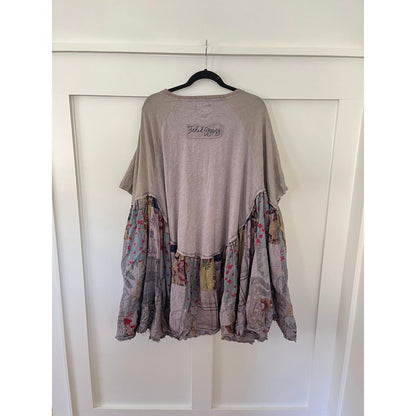 Jaded Gypsy Willow Song Tunic Rose Patchwork Boho Tasseled Hem O SX