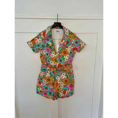 Show Me Your Mumu Outlaw Romper Flower Market Denim Size Medium