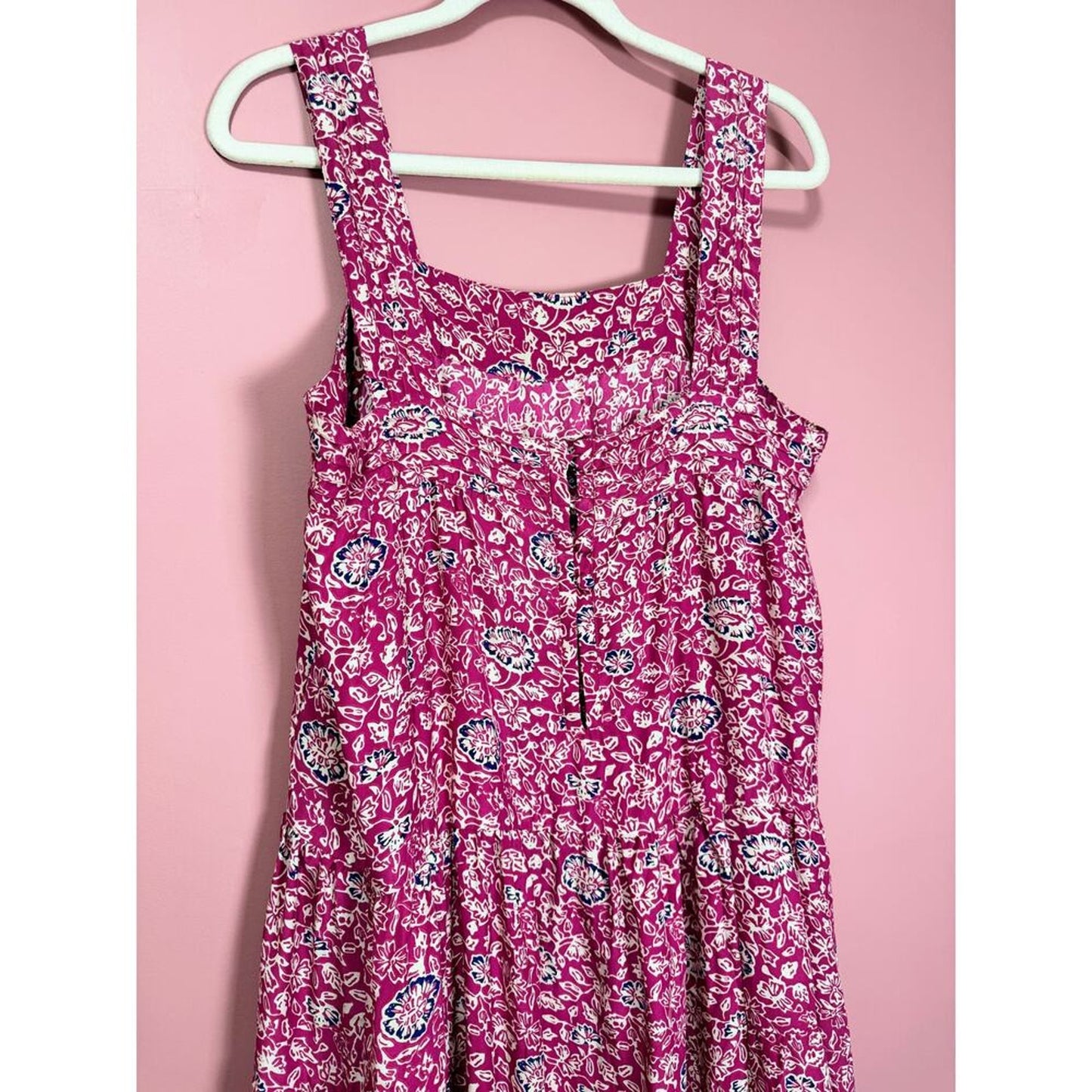 Natalie Martin Jasmine Silk Maxi Dress Pink‎ Combo Size Large