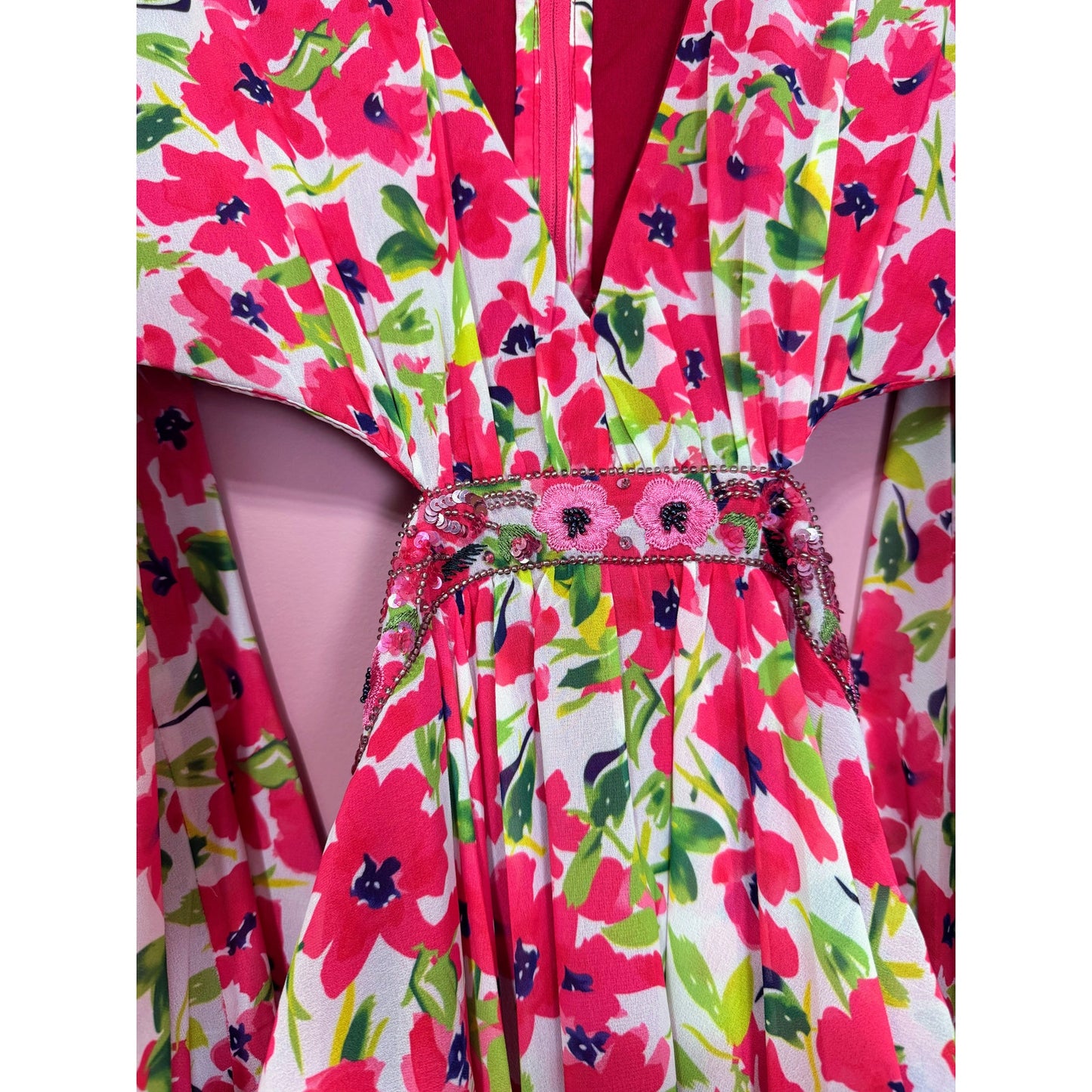 NEW NWT Mac Duggal Floral Printed Short Bell Sleeve Mini Dress STYLE 9158 Size 4