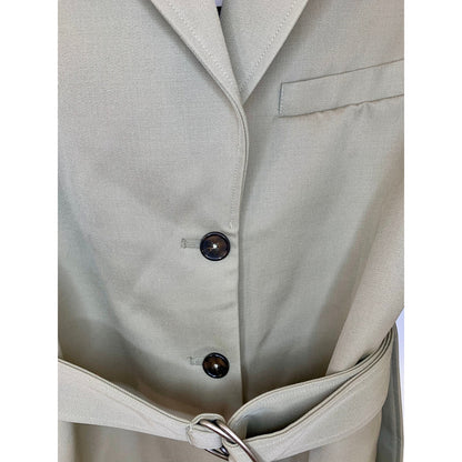 Anine Bing Campbell Blazer Dress Green Large Belted Long Sleeve Pockets Lined