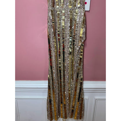 Mac Duggal Beaded Embellished Mirror Gown Size 6 STYLE 38391