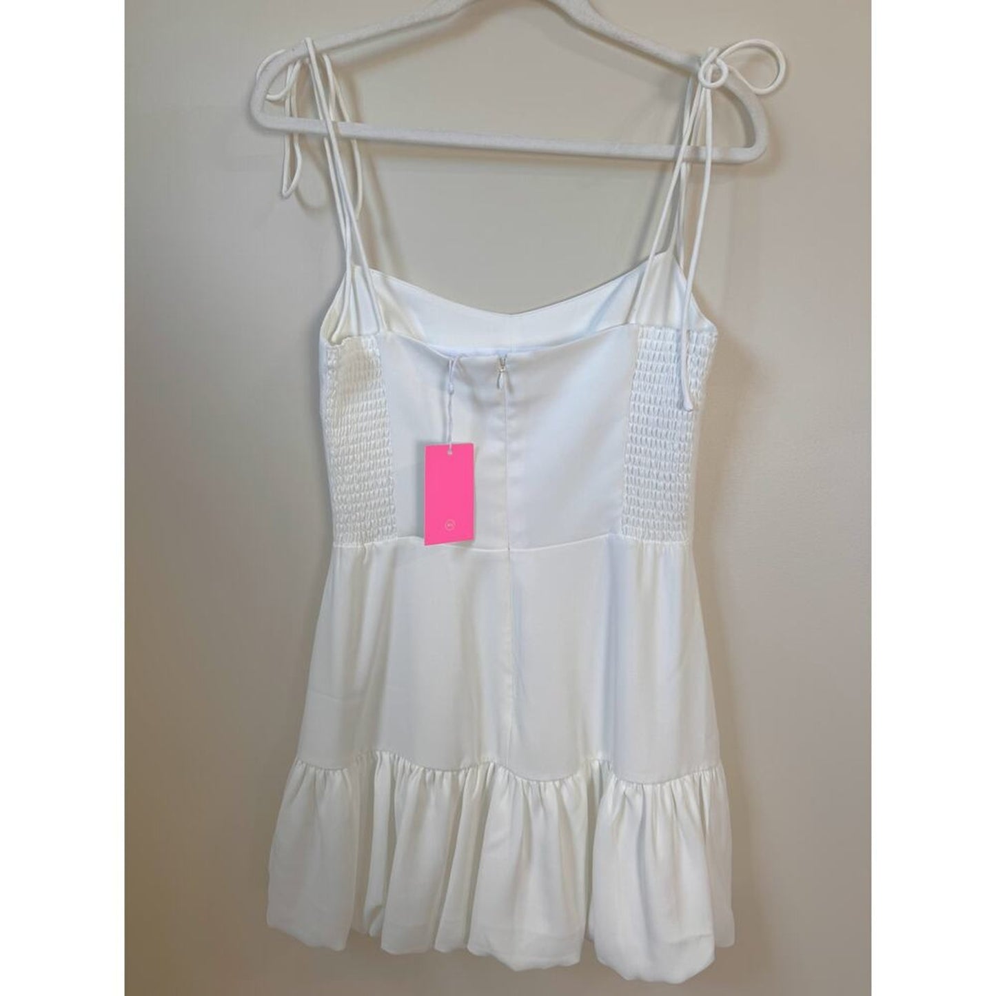 NEW NWT Amanda Uprichard Ivy Bubble Skirt Mini Dress White Size Medium‎