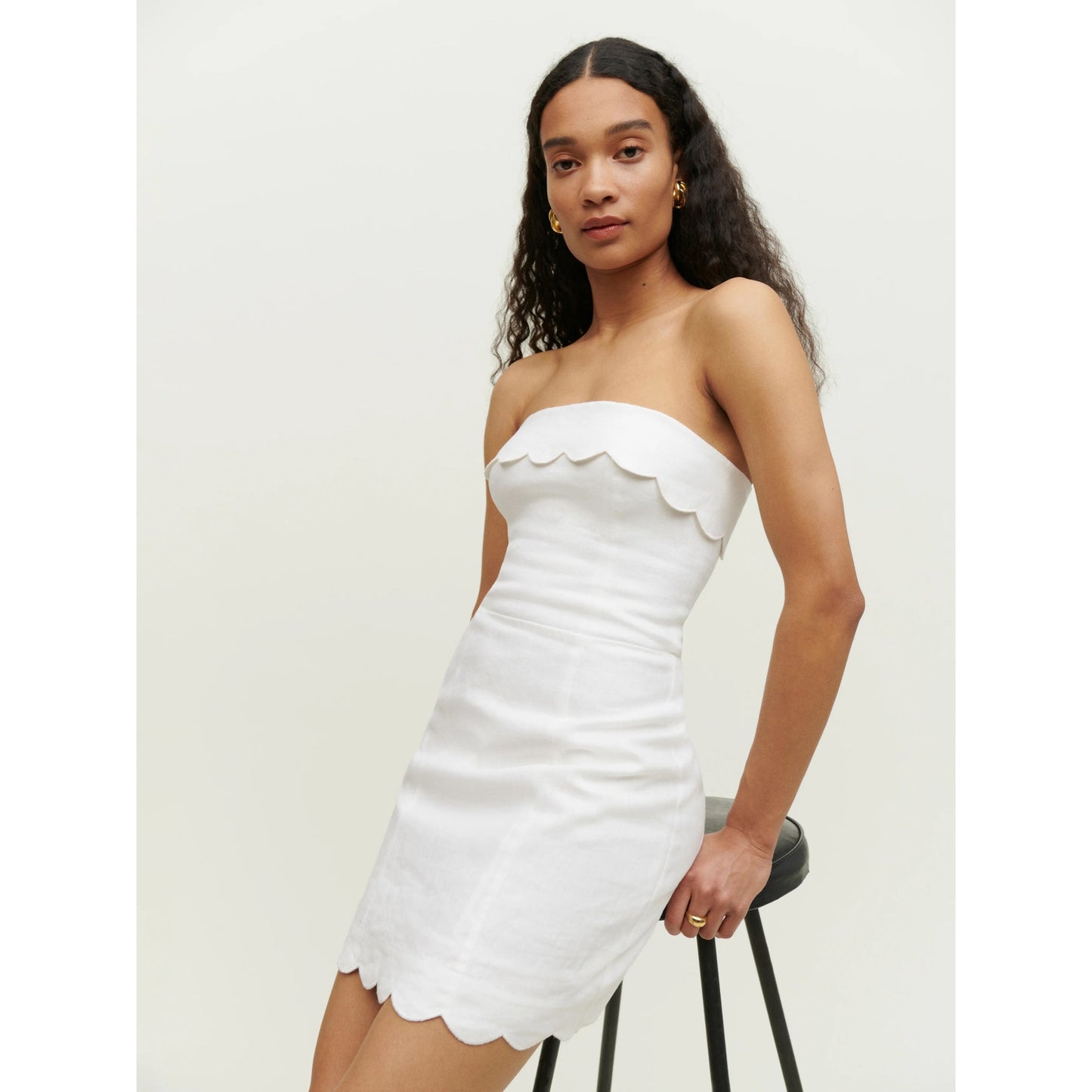 Reformation Isles Linen Dress White Size 10