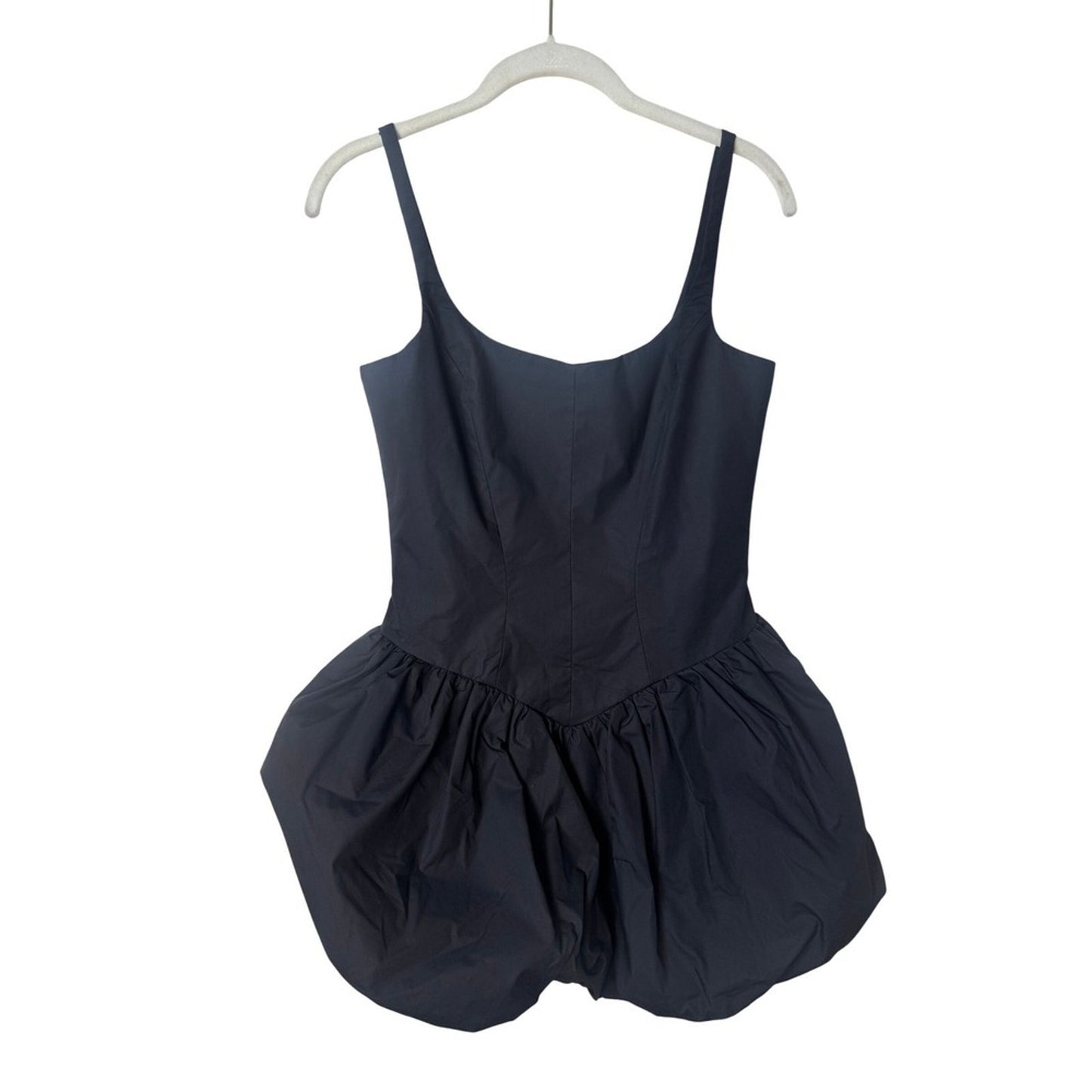 Amanda Uprichard Black Bubble Hem Mini Dress Sleeveless Cocktail XS