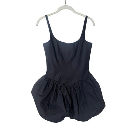 Amanda Uprichard Black Bubble Hem Mini Dress Sleeveless Cocktail XS