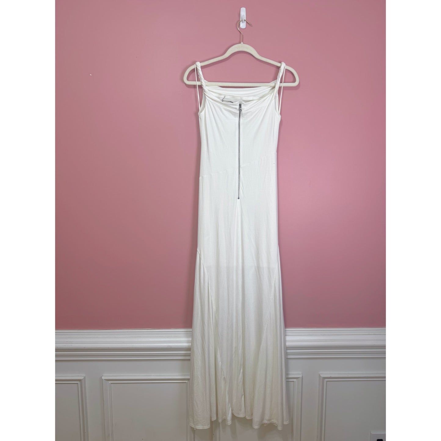 Alice + Olivia Bianca Midi Dress in Off White Size 8
