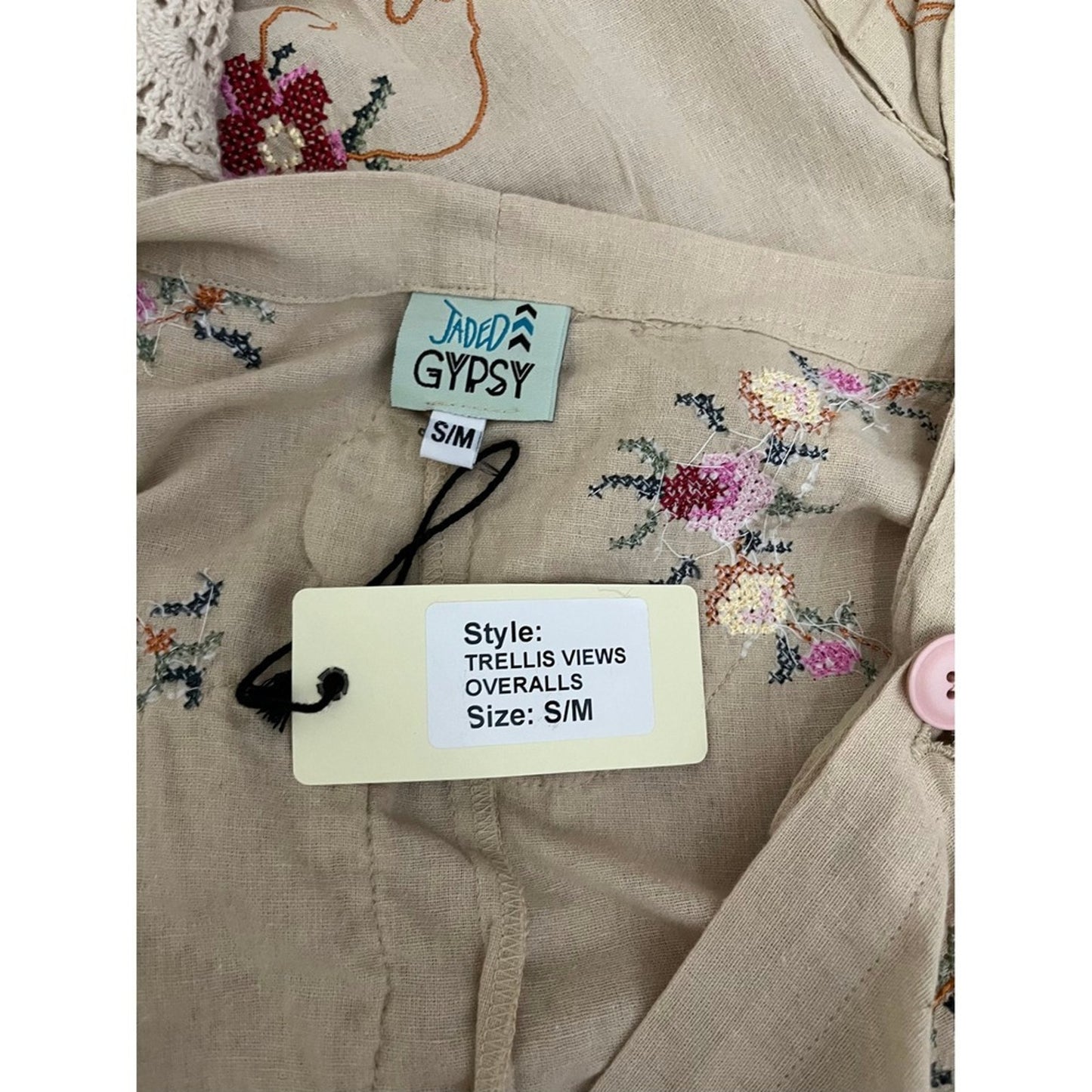 Jaded Gypsy Trellis Views Overalls Size S/M