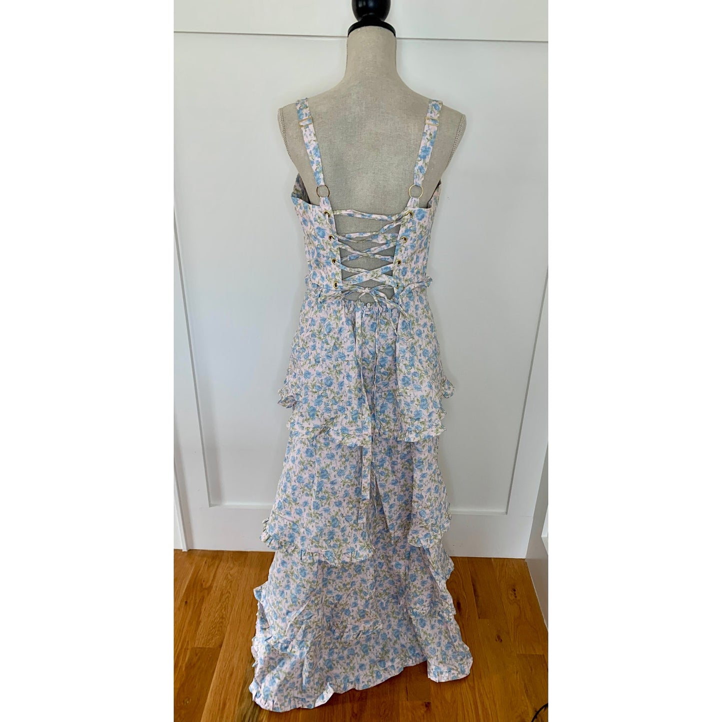 Show Me Your Mumu Lady Corset Dress in Charming Rose Size XL Floral Tiered Party