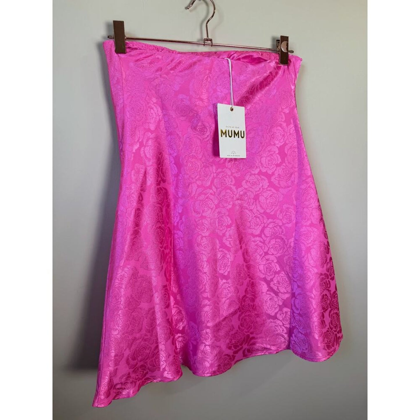 NEW‎ NWT Show Me Your Mumu Taylor Tube Mini Dress Pink Rose Size XS