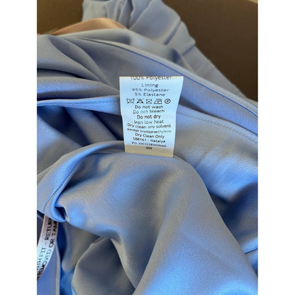 House of CB Natalye Sky Blue Off Shoulder Corset Ruched Midi Dress Size S