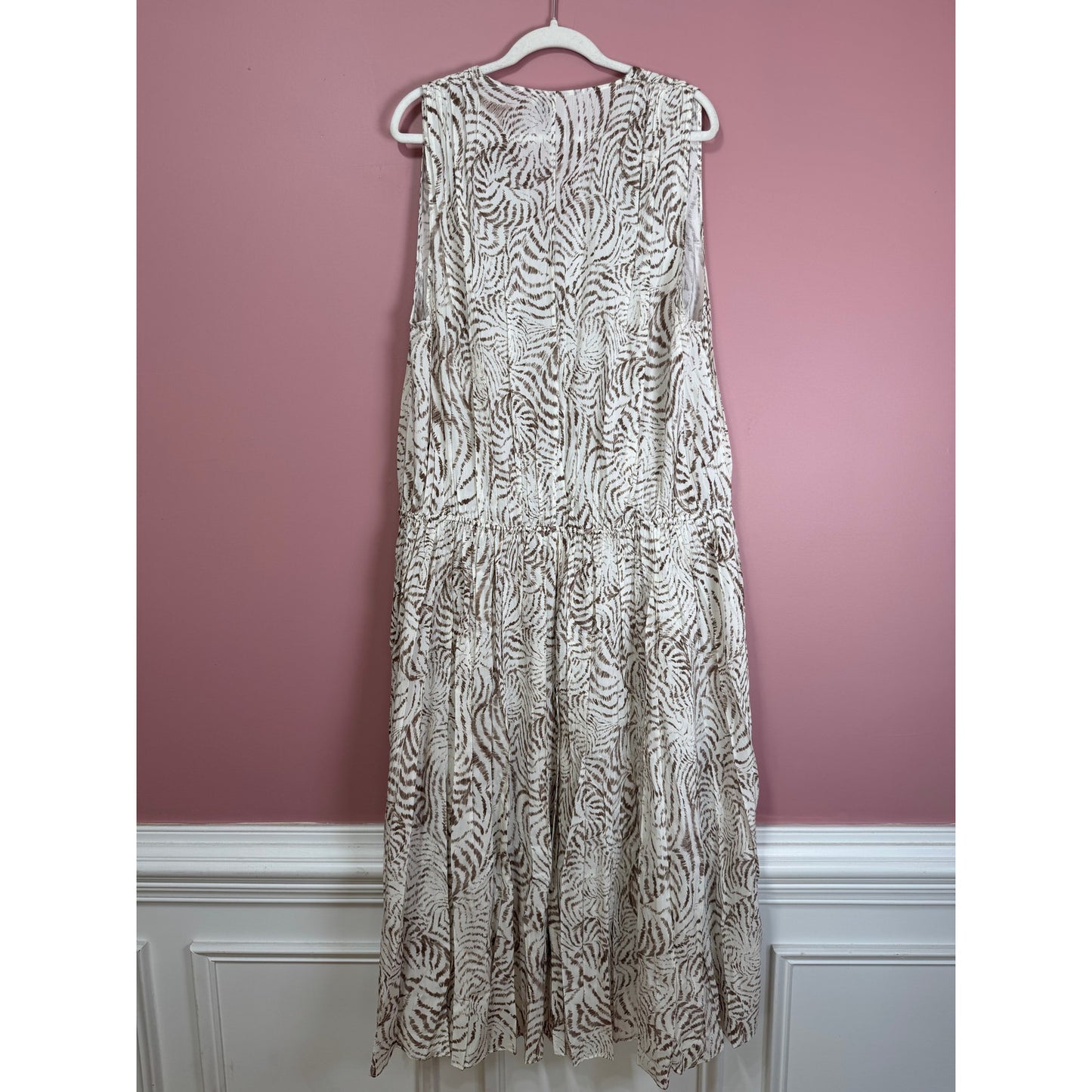 Anine Bing Mia Maxi Dress in Seashell Size Large