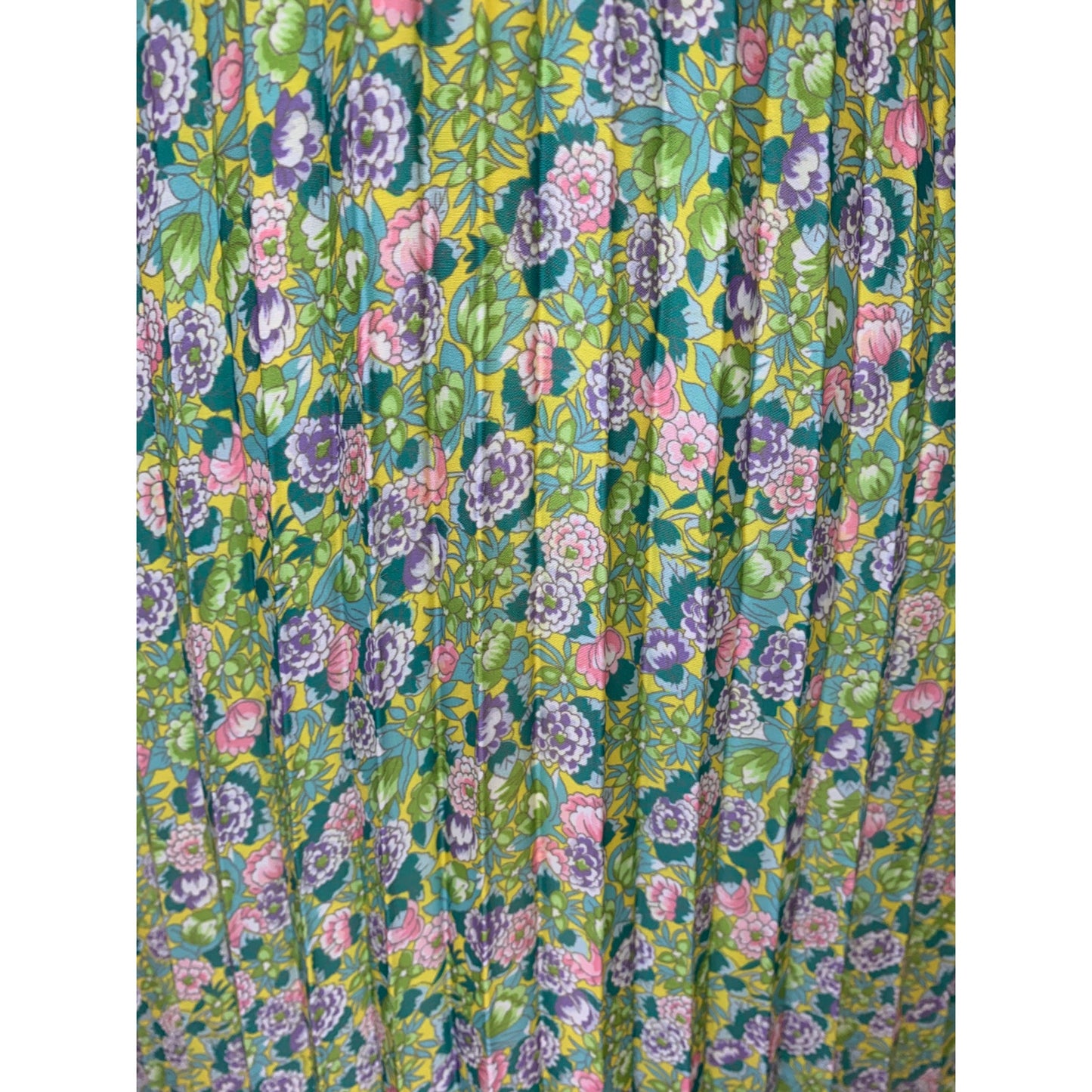 By Timo Plisse Halterneck Maxi Dress in Green Garden Large Floral Lined Party