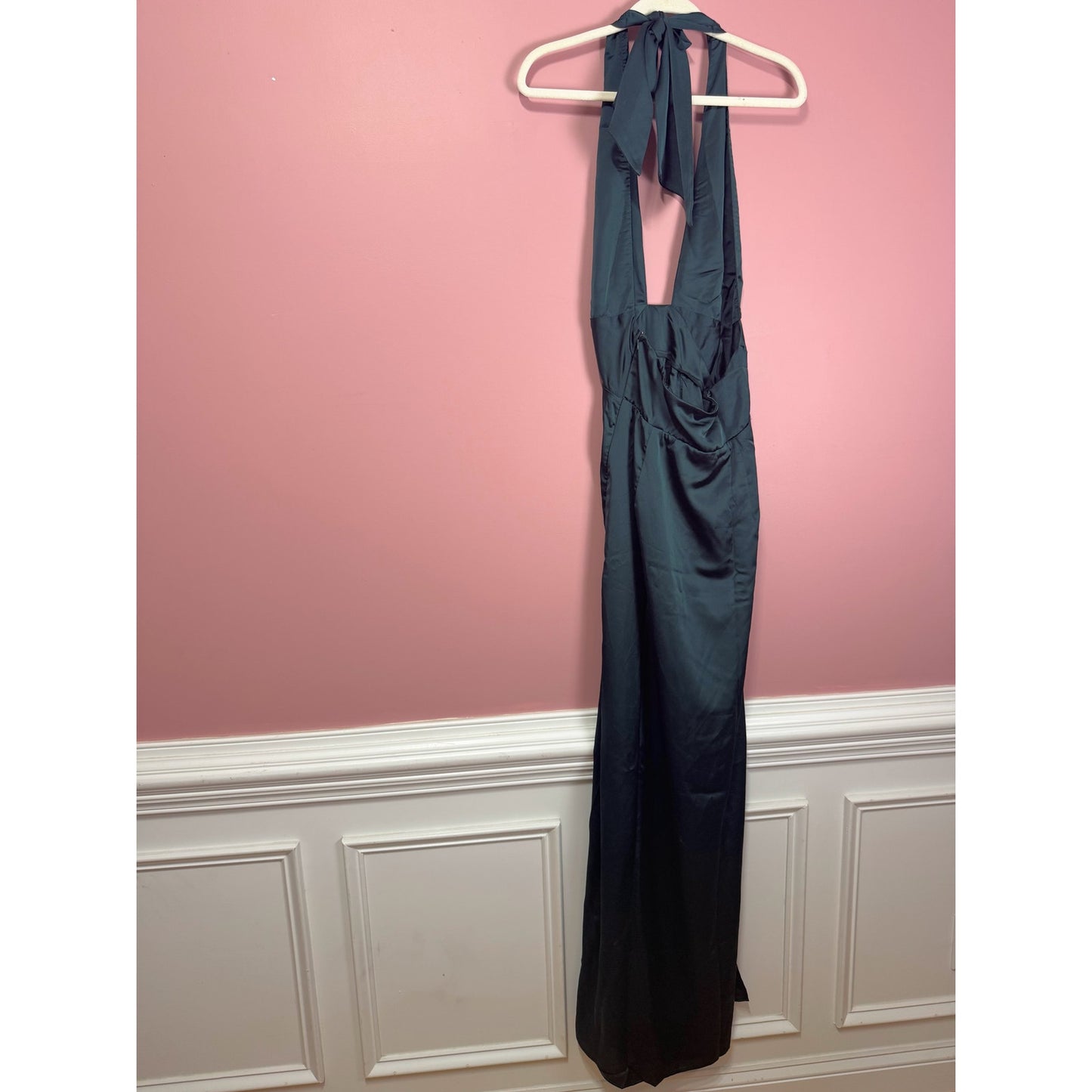 Show Me Your Mumu Adele Halter Maxi Dress in Dark Green Size Medium