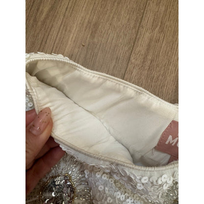 Show Me Your Mumu White Sequin Celestial Sun Moon Star Mini Skirt Women Small