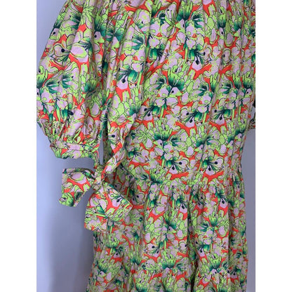 Anthropologie Roopa Pemmaraju Auretta Beaded Embroidered Mini Dress Small Cotton