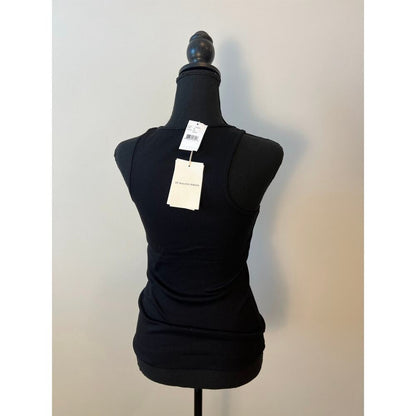 Malene Birger Amani Tank Top‎ in Black Small Knit Pullover Ribbed Stretch Gothic