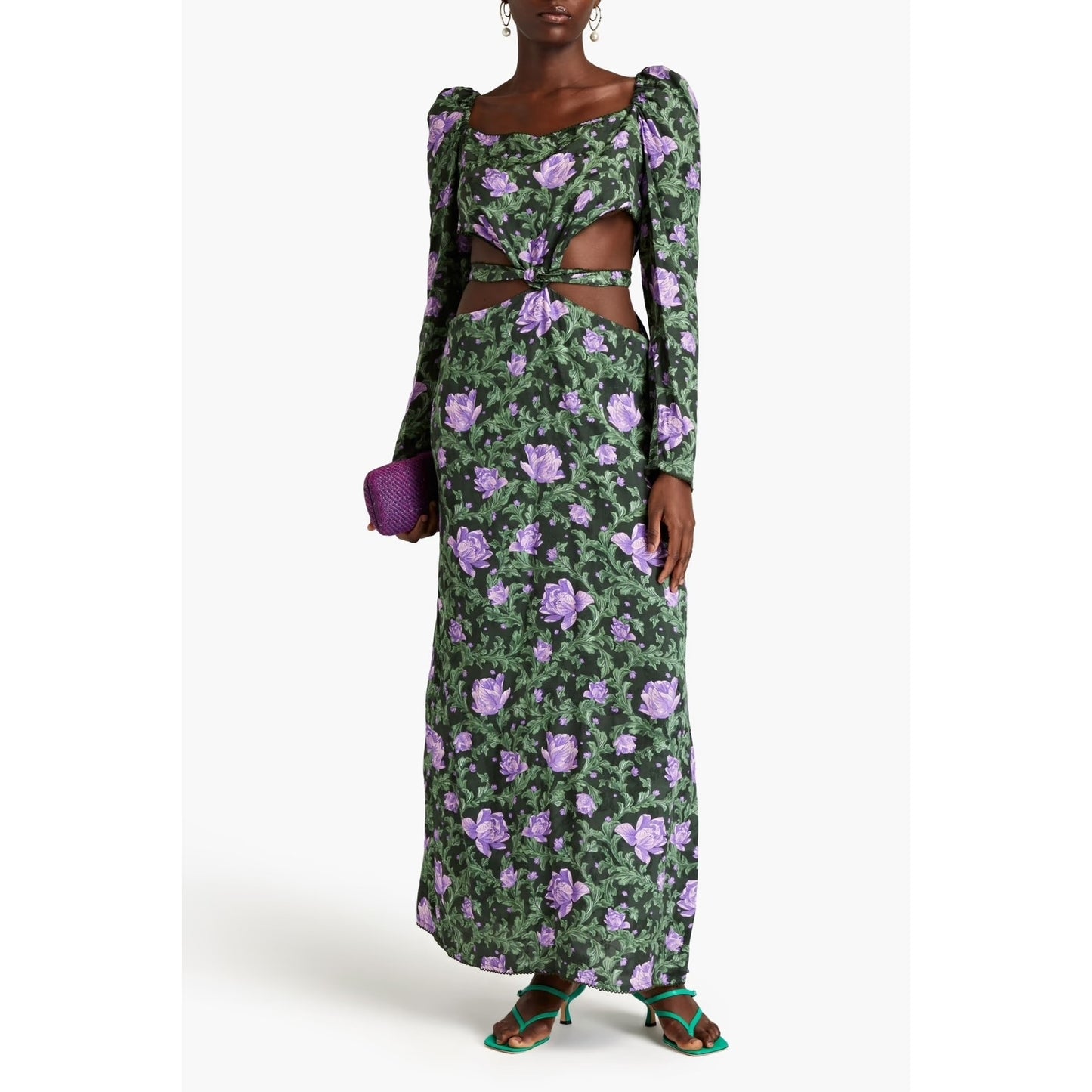 Agua Aguabendita Cuarzo Peony Dress Multicolor Size Medium