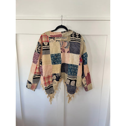 Jaded Gypsy Splitting Ways Patchwork Jacket Kimono Boho Festival Size S/M
