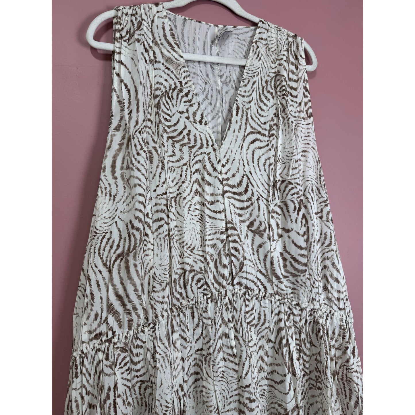 Anine Bing Mia Maxi Dress in Seashell Size Large