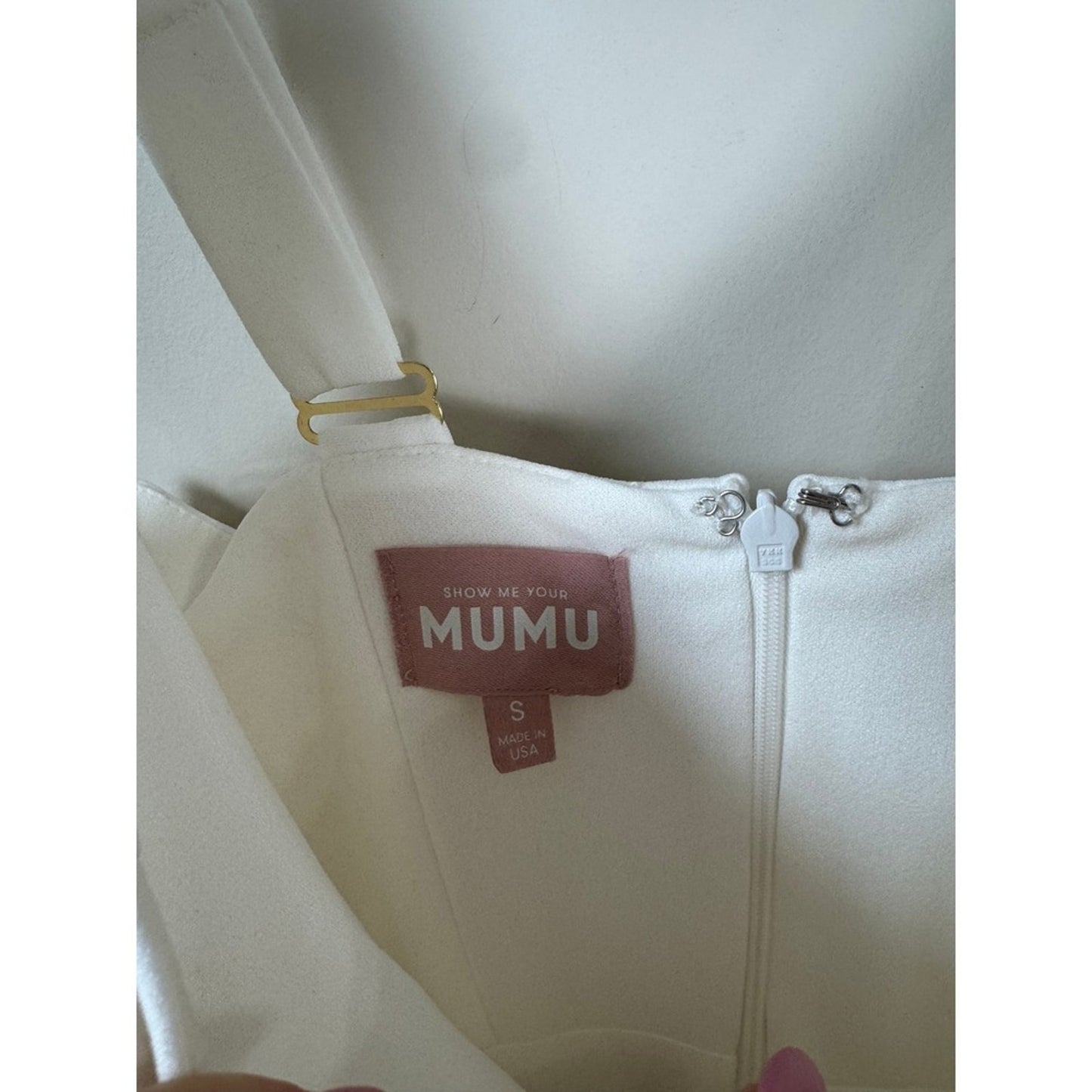 Show Me Your Mumu Ivory Corset Wide Leg Jumpsuit Bridal White Small