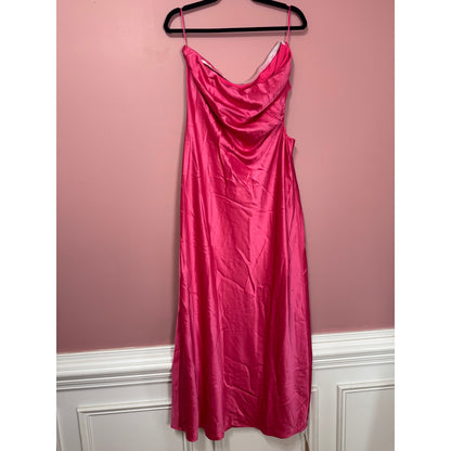 NEW NWT Reformation Naveah Dress in Flambe Pink Size XL