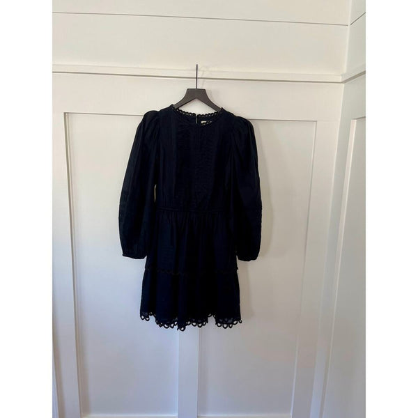 Farm Rio Black‎ Lace Long Sleeve Mini Dress Size XS