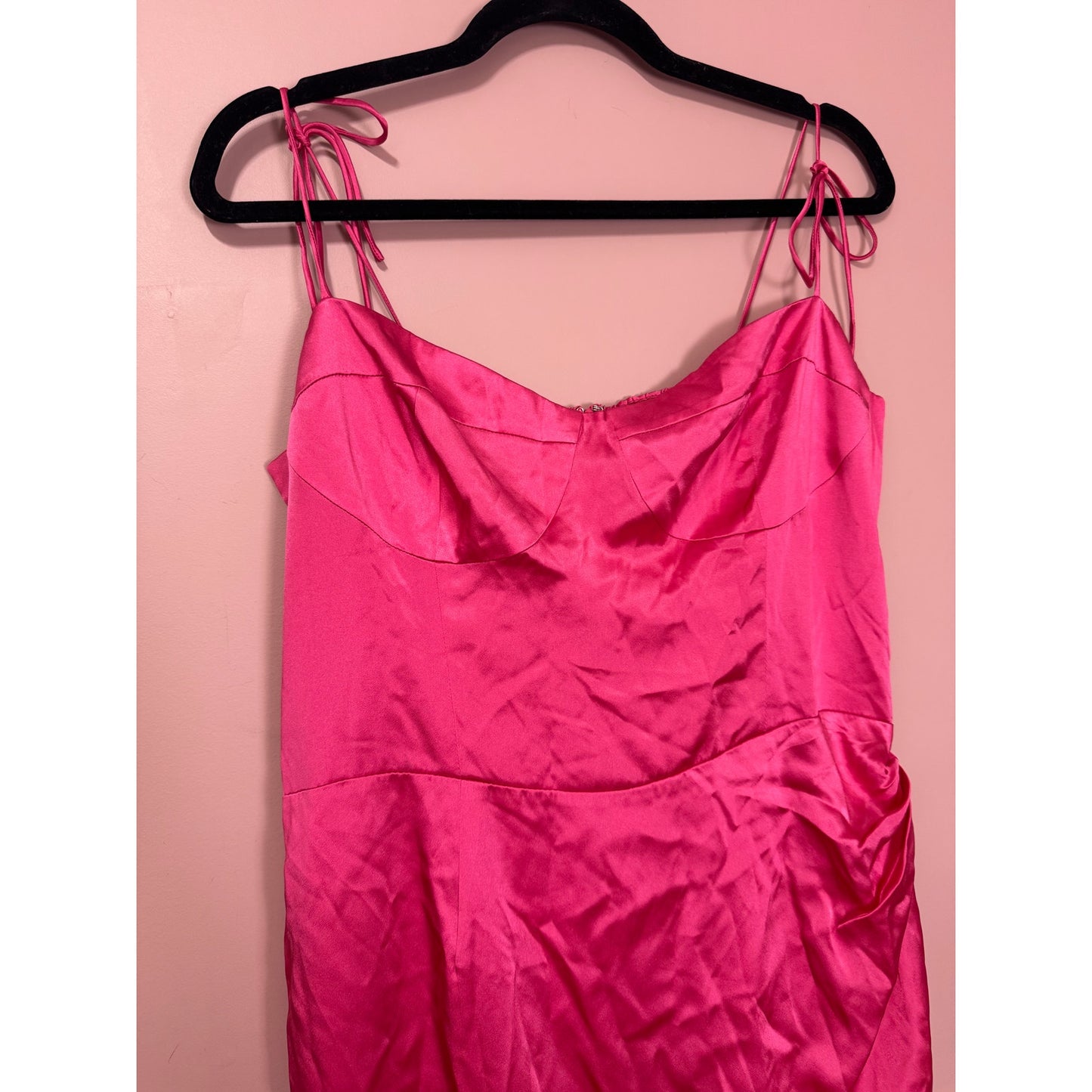 NEW NWT Reformation Marguerite Silk Dress Pink Size 12