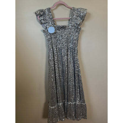 Hill House Home Ellie Nap Dress Silver Sequin Collectors Edition 2023 NWT Medium