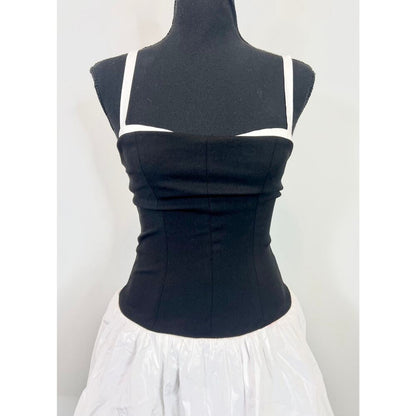 Show Me Your‎ Mumu Tiffany Skort Dress in Black & White Size Small Mini Stretch