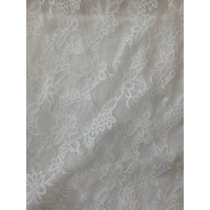 Free People Songbird Mini Lace Dress in White Floral Medium Short Sleeve Lined