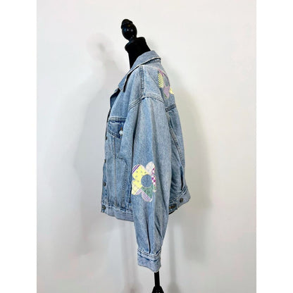 Levi's 90's Trucker Denim Jacket in Light Blue Small Button‎ Front Patch Pockets