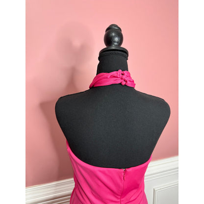 Cinq a Sept Kaily Gathered Mini Dress in Pink Dahlia Size 6 Ruched Stretch