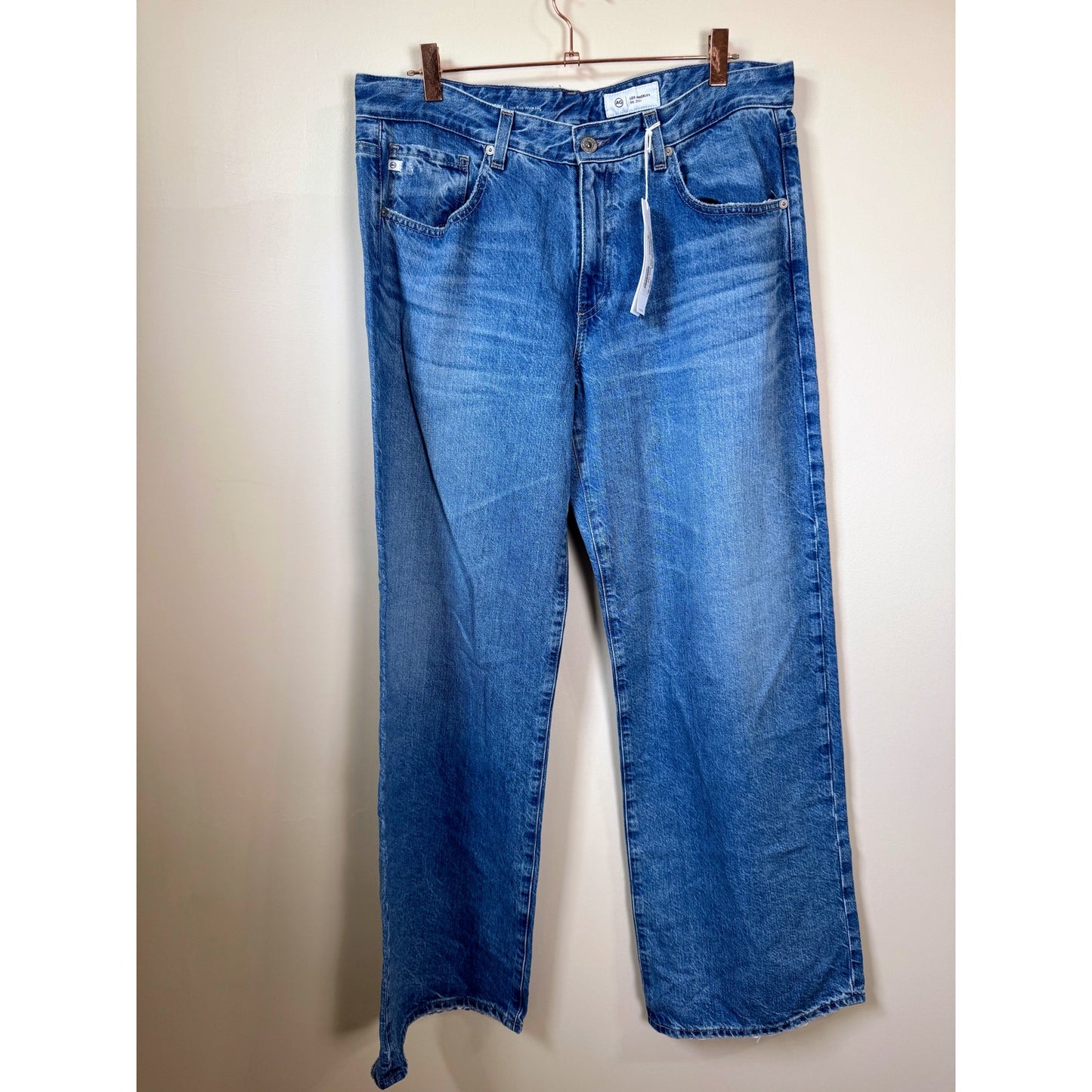 NEW NWT AG Adriano Goldschmeid Adria Low-Rise Wide Leg Jeans in Flashback Size 30