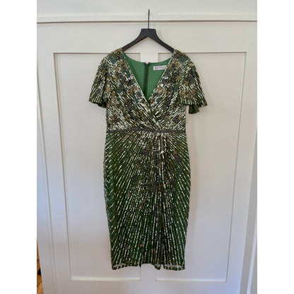 Mac Duggal Midi Dress in Sage Green STYLE 5582 Size 16