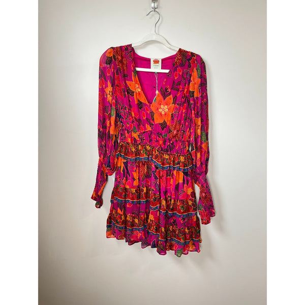 NEW NWT Farm Rio Tropical Tapestry Pink Mini Dress Size XS