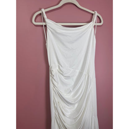 Alice + Olivia Bianca Midi Dress in Off White Size 8