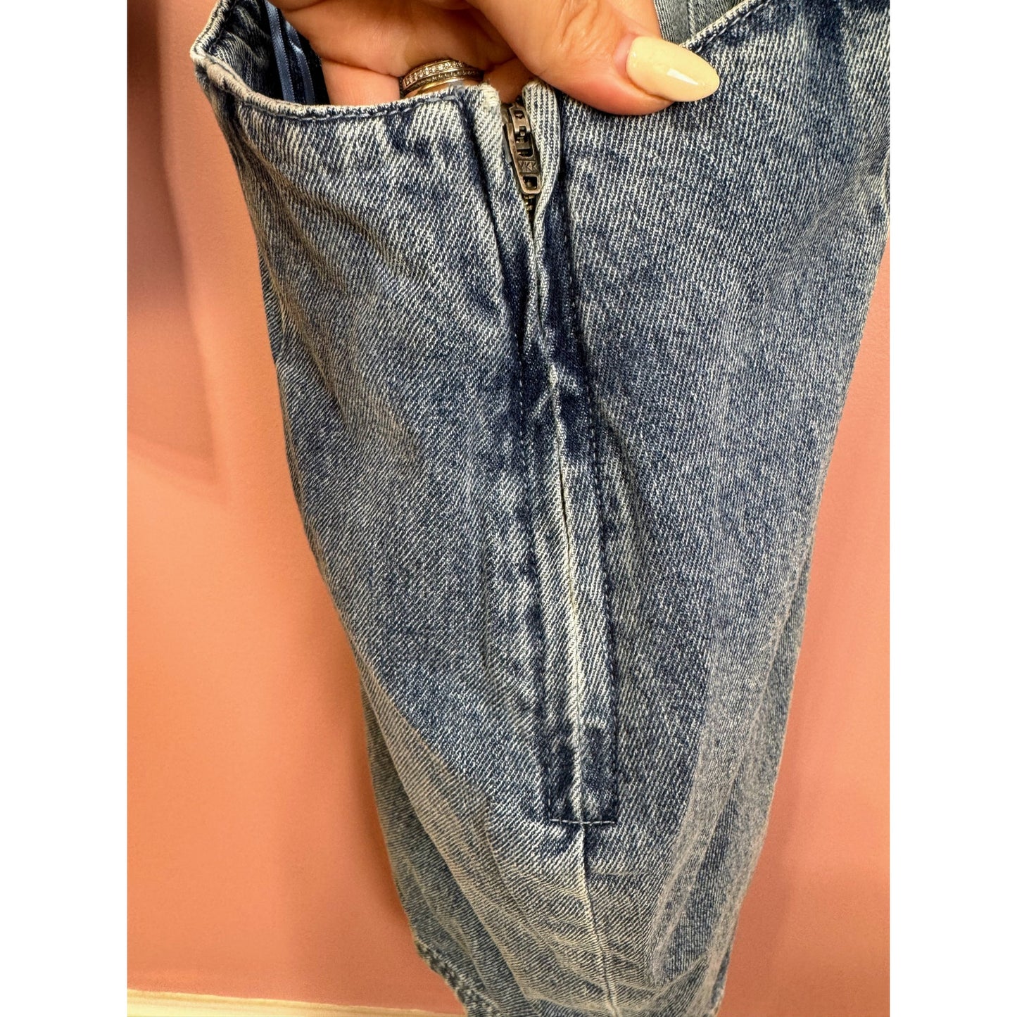 Amanda Uprichard Alabama Denim Mini Dress in Caspian Size Small