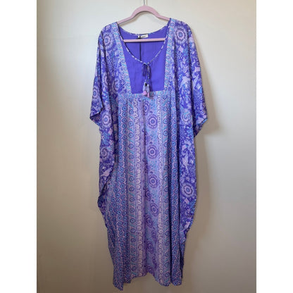Spell Sannah Gown Lavender Purple Boho Maxi Kaftan Dress L