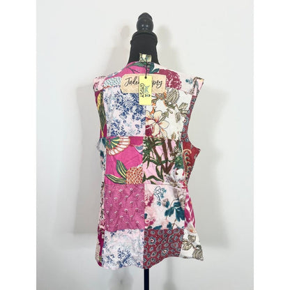 Jaded Gypsy Patchwork Reversible Button Down Vest‎ JG-91 Free Size